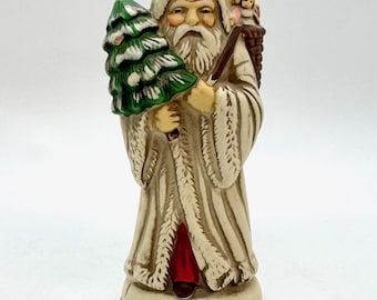 Memories Of Santa 1885 Resin Figurine Ornament, Christmas Reproductions 1984, 5 Inch
