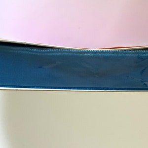 Burlington Imported Velvet Ribbon Trim - Venetian Blue - 10 Yards - Cotton/Rayon - Rayon Back - Washable, Crushproof - Vintage Fabric Trim
