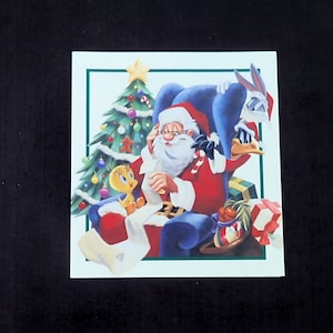 Single Card - Loony Tunes Christmas Card -  Designed Exclusively For Warner Brothers - Vintage 1994 Christmas Card