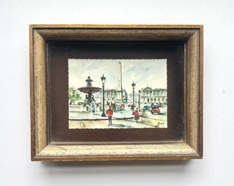 Framed Paris Montmartre Street, Sacré-Cœur, Watercolor Print