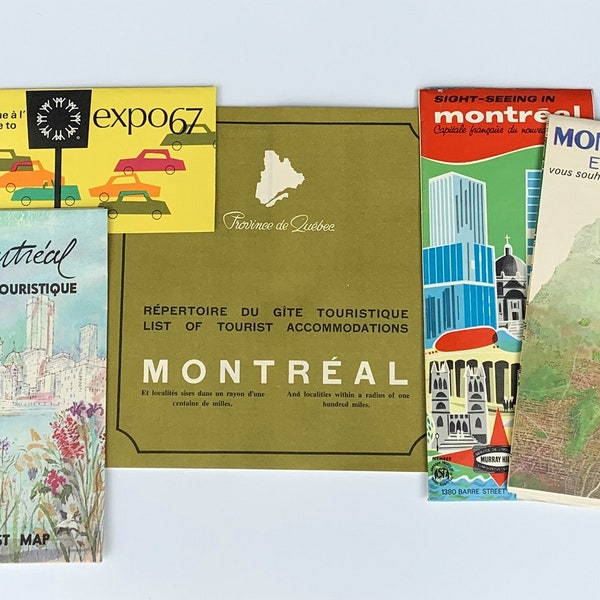 Montreal – 1960’s City & Site Brochures – Travel/Sightseeing Pamphlets – Collectible City Memorabilia