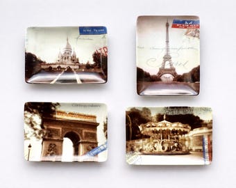 Restoration Hardware, Paris Postcard Appetizer Dishes, Set of 4