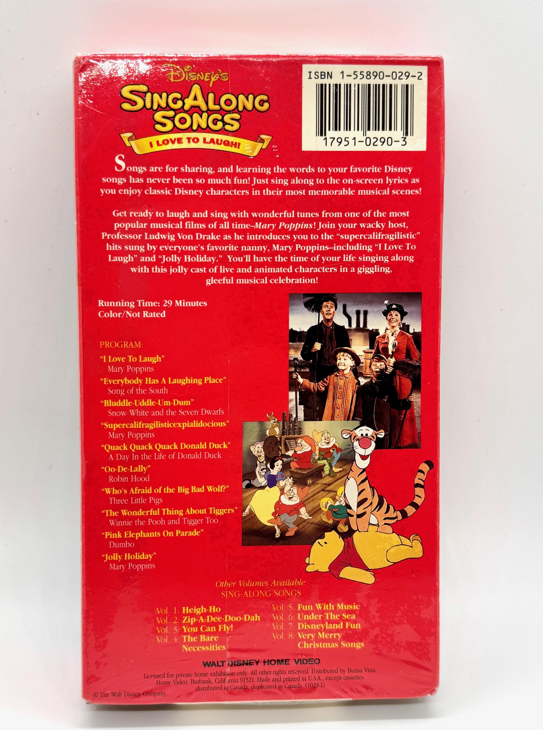 Vintage Disney Sing Along Songs VHS - I Love to Laugh, Mary