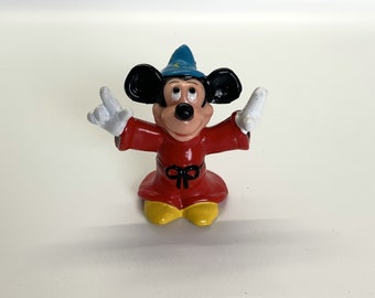Disney Mickey Mouse Fantasia Wizard - Plastic Figure - Vintage 1990's
