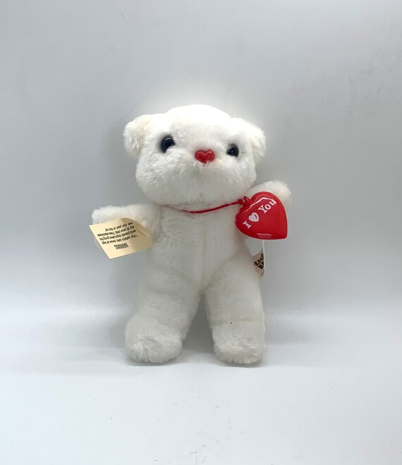 Valentine Baby Teddy Bear Fuzzy White Heart Shaped Nose Etsy Israel Valentine Baby Teddy Bear Fuzzy White Heart Shaped Nose Etsy Israel