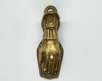 Vintage Brass Memo Holder: Victorian Desk Accessory