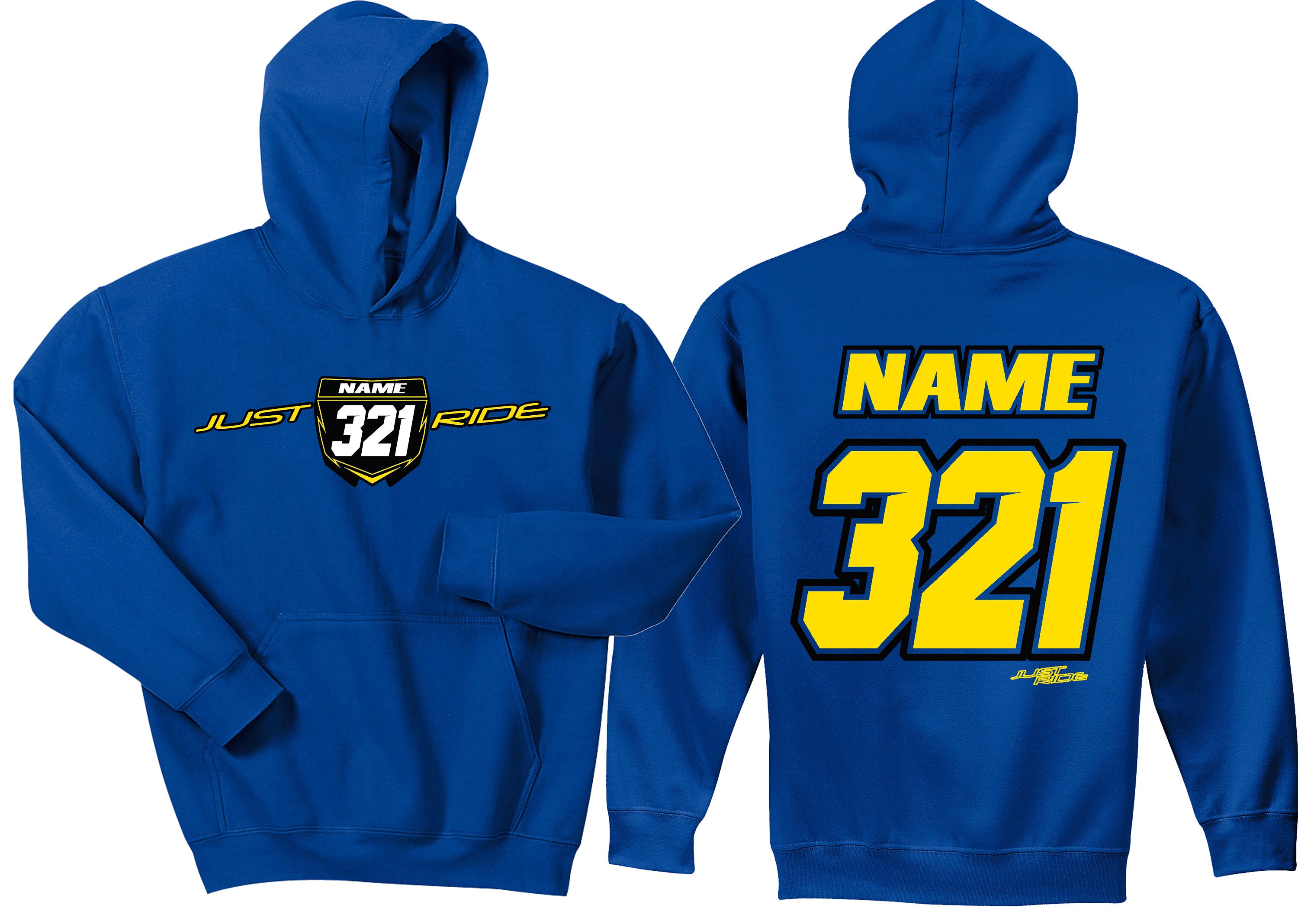 personalised motocross hoodie