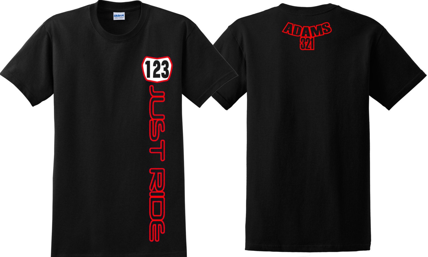 Just Ride MX Number Plate T Shirt Motocross Moto Supercross