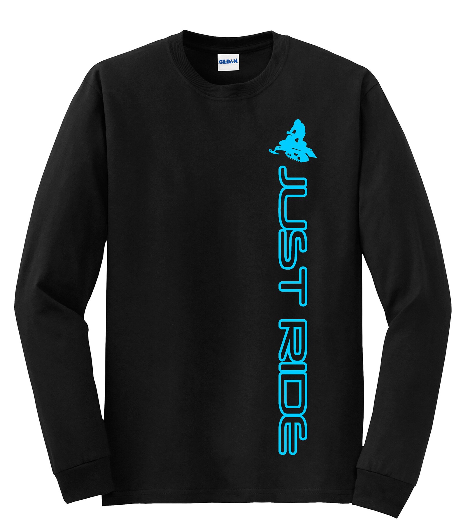 Sled Snowmobile Long Sleeve T Shirt Just Ride Etsy