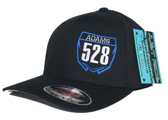 Motocross Number Plate Hat Flexfit 