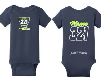 CHETI Motocross Evolution Newborn Infant Toddler Baby Girls Boys Bodysuit Short Sleeve 0-24 MonthsGray 