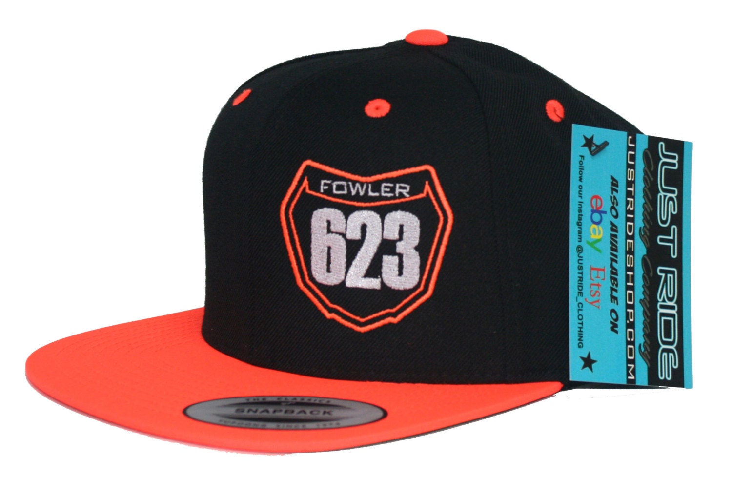 Motocross Number Plate Hat Flat Bill 