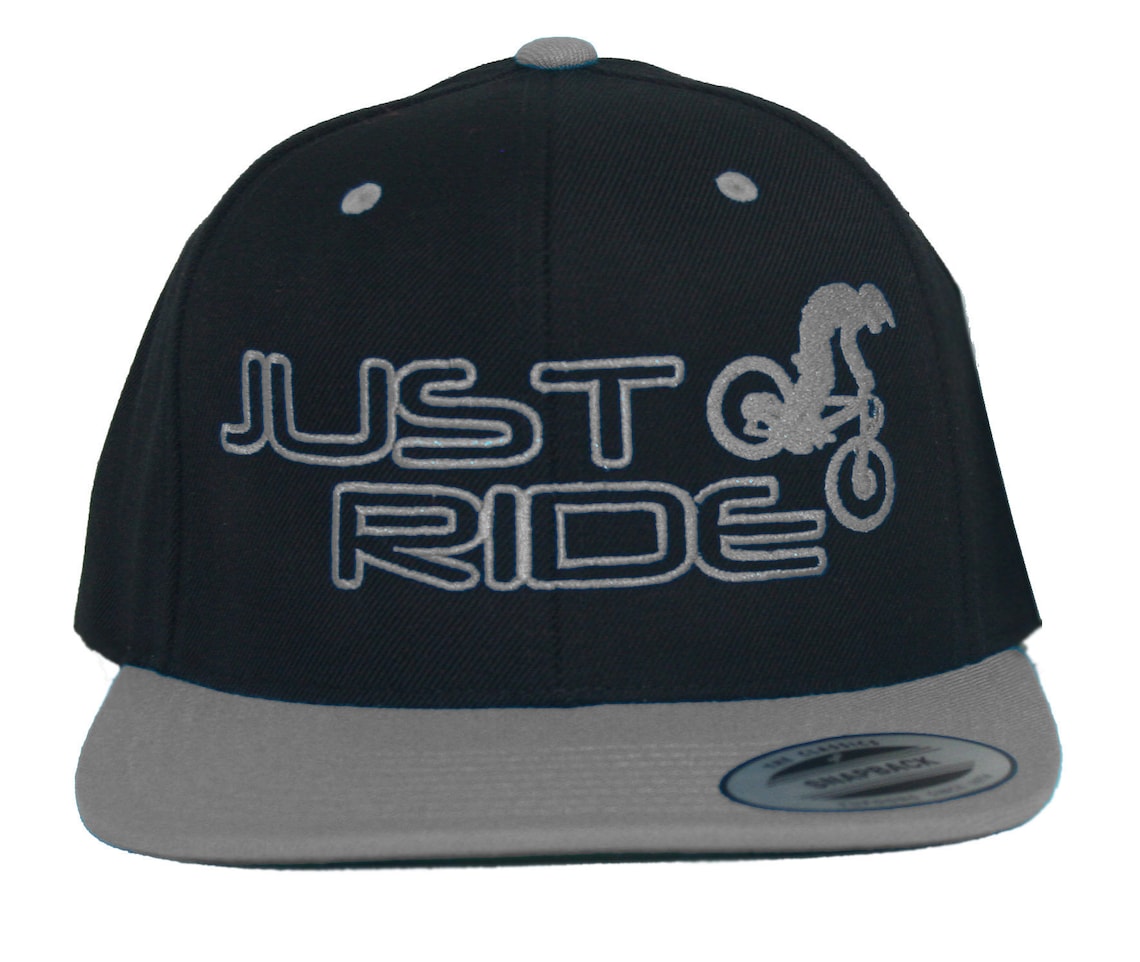 Mountain Bike Hat Just Ride Flat Bill Snapback Cap MTB Bicycle Etsy