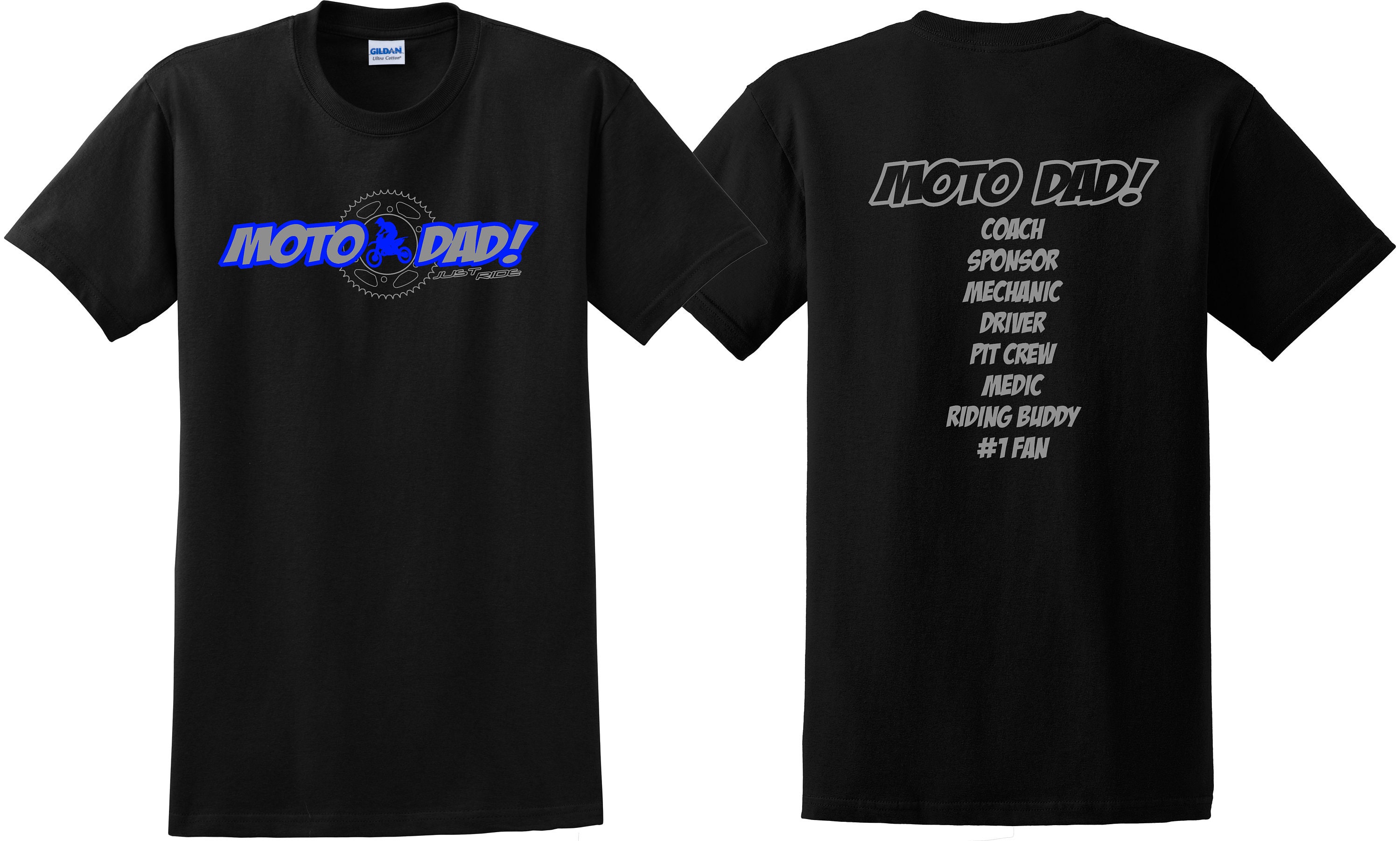 MOTO DAD T Shirt Motocross Just Ride MX Dirt Bike Father | Etsy
