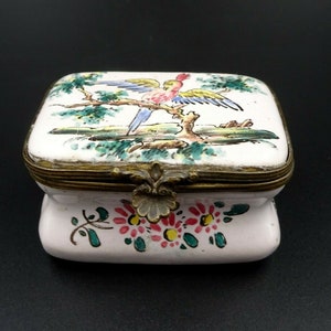 Antique Georgian Period Porcelain Snuff Box-French Faience-Aprey c. 1780’s