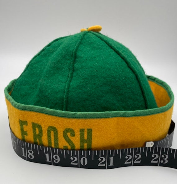 Vintage School Felt Hat - Green Yellow/ Freshman 