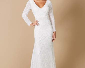 couture dresses evening Lace Applique Sleeveless Gown by Amelia Couture 7035 main image 1