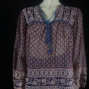 Vintage 1970's India Cotton Gauze Blouse - Etsy