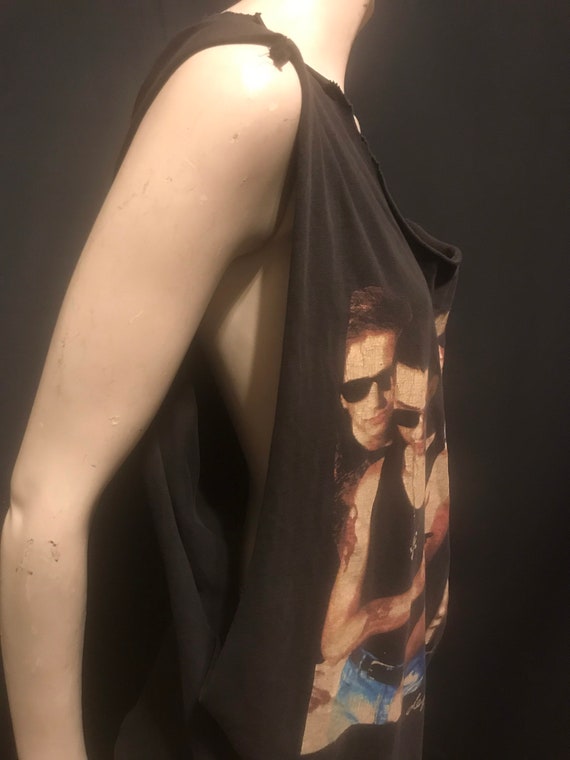 Vintage 90's Depeche Mode Thrashed Cut Concert Shi