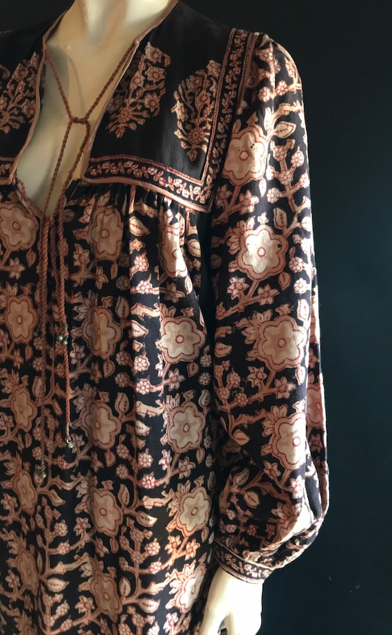 Vintage 1970's Anokhi Floral Paisely India Cotton