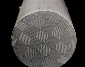 Basketweave Pattern Stainless Steel Damascus Rod
