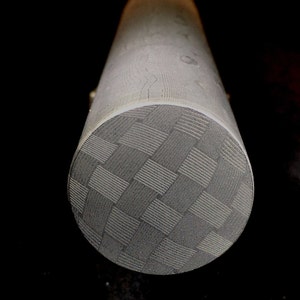 Basketweave Pattern Stainless Steel Damascus Rod