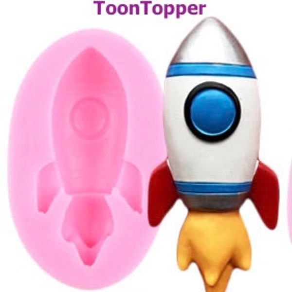 Space Ship Astronaut Silicone Mold Rocket Fondant Mold Chocolate Cake Decorating Tool Resin school Clay Moulds 3D craft kids project