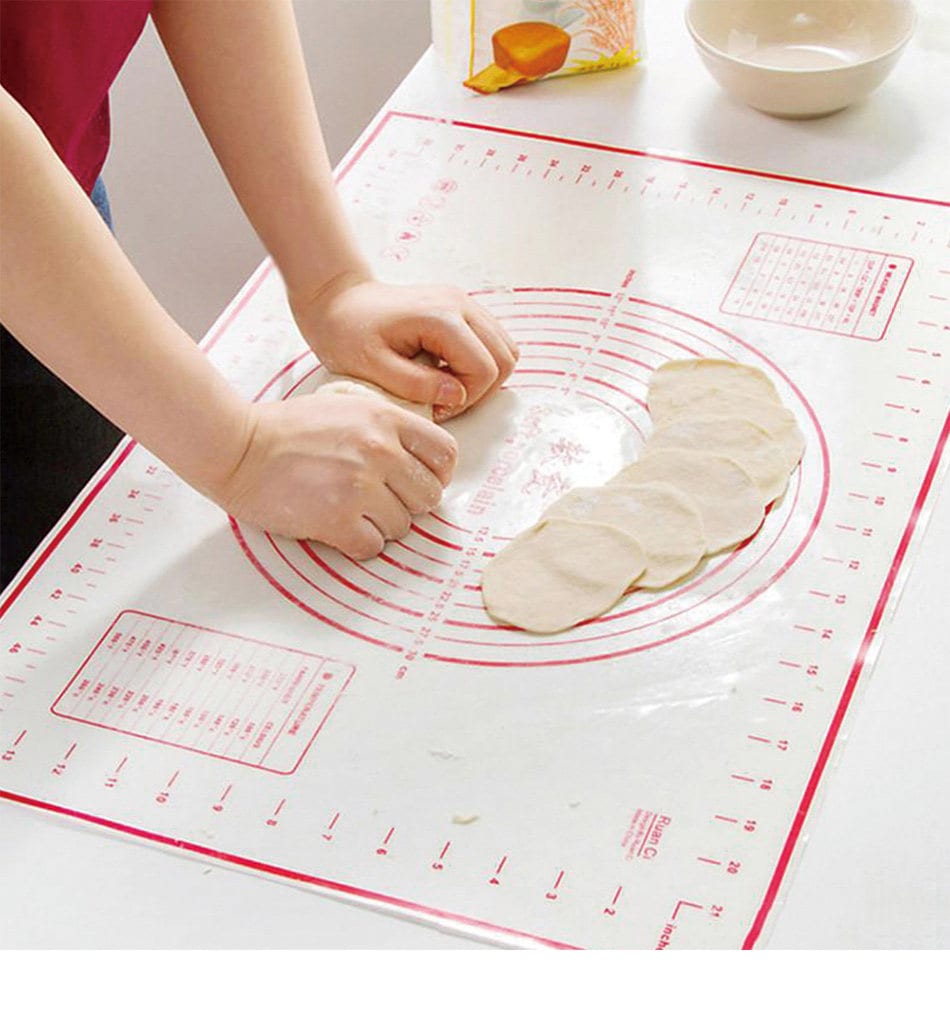 Custom Printing Pizza Non Stick Silicone Baking Mat Safety , Silicone Cookie  Sheet