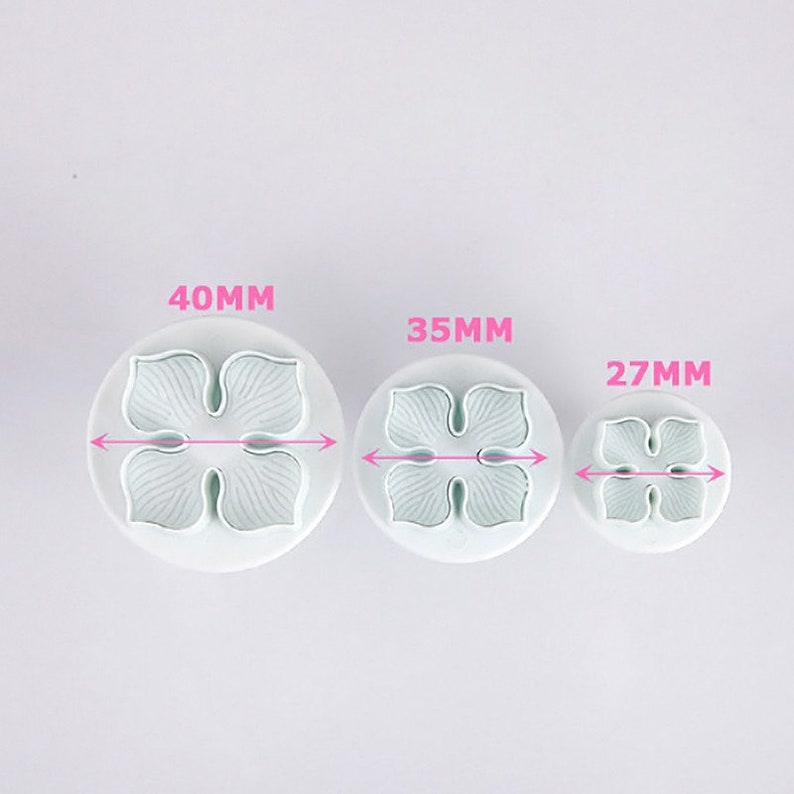 3pcs Hydrangea Plunger Cutter Flower Mold Fondantcake Etsy