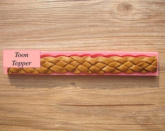Bamboo Basket Rattan Braided Fabric Border Silicon Mold Decorations Fondant Cake Molds Chocolate Molds for the Kitchen Baking and Tools