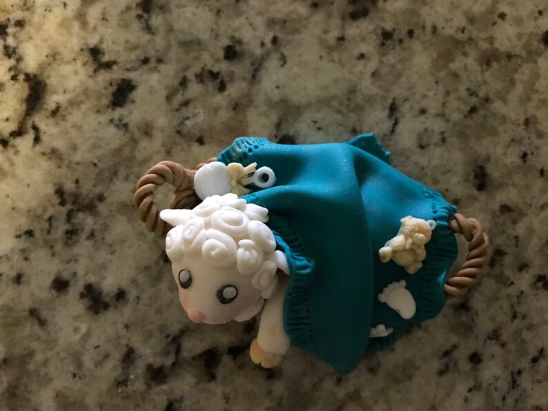 Baby Sheep farm Cake Toppers Set. Gumpaste Edible Fondant Baby Etsy