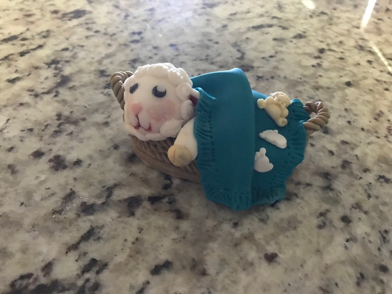 Baby Sheep farm Cake Toppers Set. Gumpaste Edible Fondant Baby Etsy