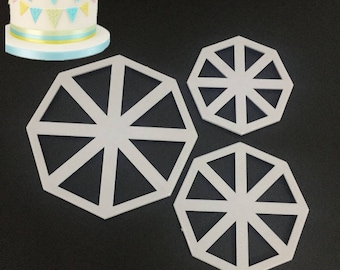 Triangle Flag Cutter 3pcs/set Mold Cake Side Sugarcraft Fondant Cake Decoración de la torta herramienta de decoración de herramientas de decoración