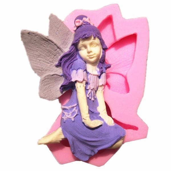 Silicone Mould Girl Mold Decor Fondant Icing Cake Fairy Angel Baking Chocolate