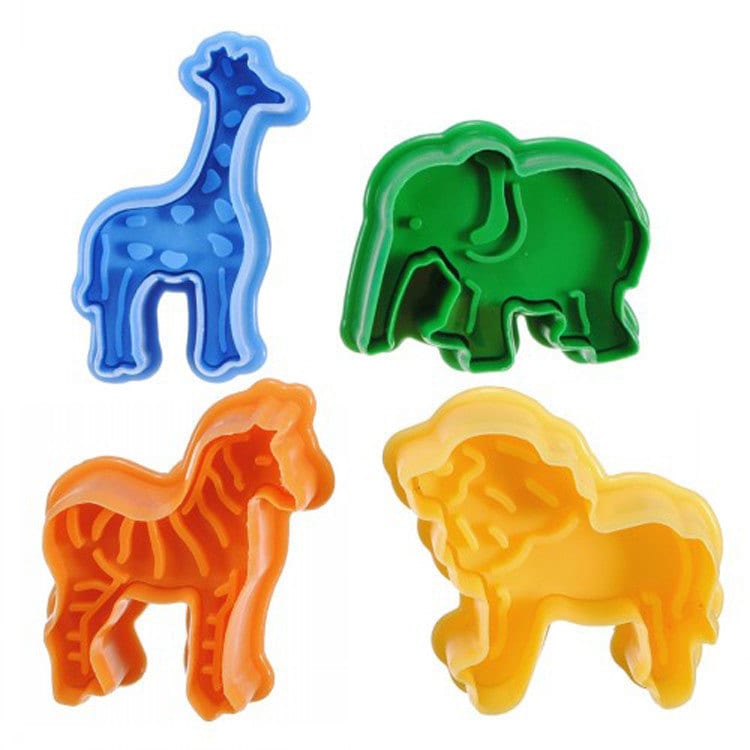 Jungle Animal Cookie Cutter 4pcs/set 3D Animal Cake Mold Etsy