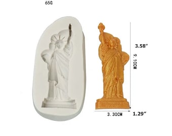 Estatua de la Libertad NYNY DIY Haciendo Molde Epoxi, Estatua De La Libertad, Molde de Silicona Chocolate Fondant, Decoración Pastel, Herramienta Para Hornear CLAY
