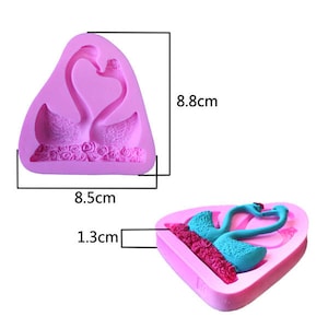 Swan Shape 3D Fondant Silicone Mold Candle Chocolate Soap Moulds Wedding Cake Decorating Kitchen Cake Tools