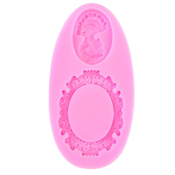 SK Frame Sugarcraft Oval Mirror Silicone Mold – Baking & Fondant Decorating Tool