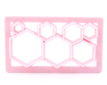 Hexagon Bee's nest Shape Plastic Fondant Cookie Cutter Multi-Shape Star Hexagon Cake Mold Cupcake Cake Decorating Tool Sugar craft Embosser