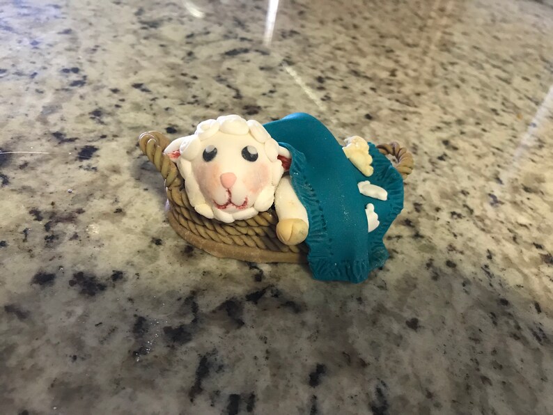 Baby Sheep farm Cake Toppers Set. Gumpaste Edible Fondant Baby Etsy