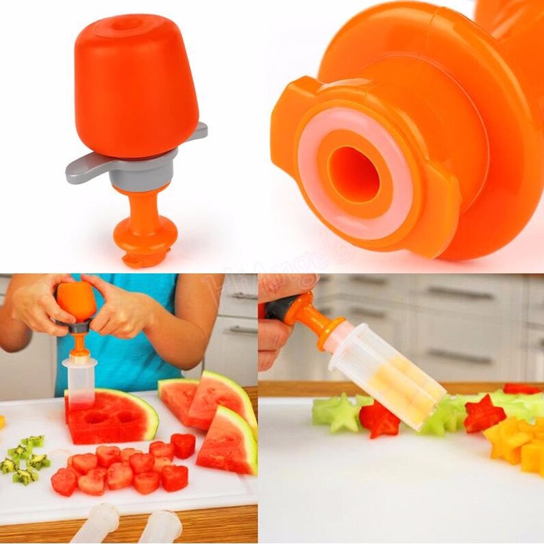 Amazing Fruit Shape Cutter Cooking Tools Plastic Slicer Veggie Etsy