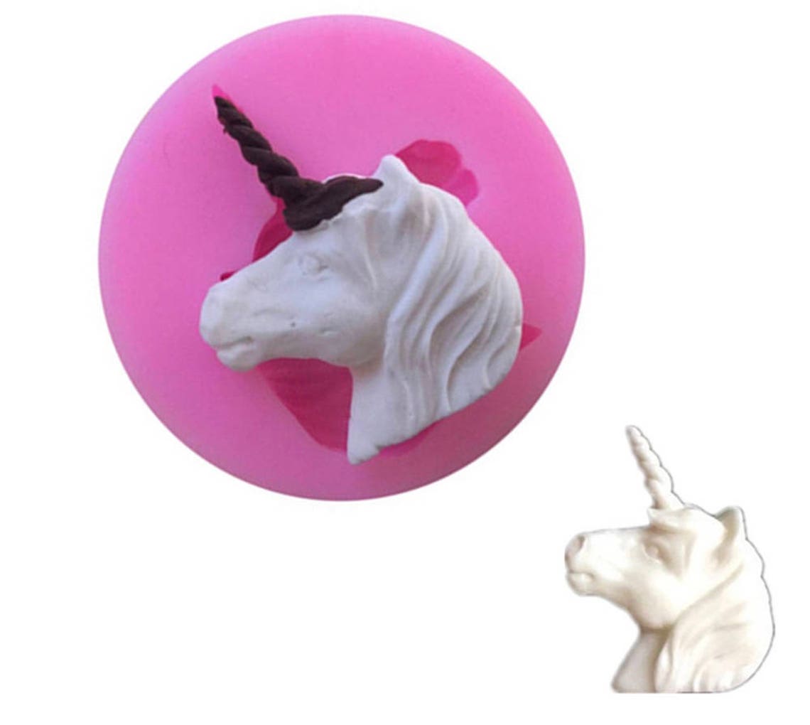3D Unicorn Shape Silicone Mold Soap Fondant Chocolate Moulds Etsy