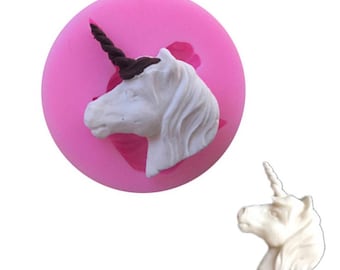 Molde de silicona con forma de unicornio 3D, moldes de jabón para Fondant, moldes de Chocolate, moldes de pastel de caramelo, moldes para hornear en relieve, herramientas de decoración de boda DIY