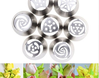 Russian Flower Nozzles Stainless Steel Icing Piping Nozzle Cupcake Rose Pastry DIY Cake Decorating Tips