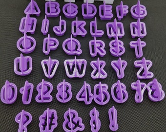 Alphabet Number Letter Character Fondant Cake Decorating Set Icing Cutter Mold Moulds Cake Tools 40 PCS cake topper sugarcraft clay