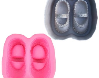 3D baby pair of shoes silicone mold soft candy cake baking resin clay candy chocolate soap mold cake decoration tool