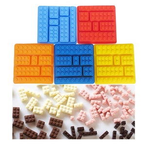 Silicone Brick Style Square Sharped Ice Mold Chocolate Mold Cake Jello Mold Building Blocks Ice Tray DIY