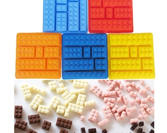 Ladrillo de silicona estilo cuadrado molde de hielo afilado chocolate molde pastel gelatina Molde bloques de construcción Bandeja de hielo DIY