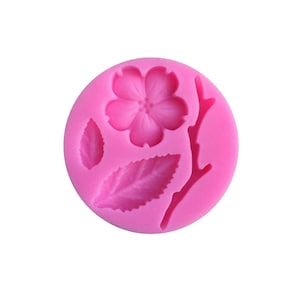 3D Cake Silicone Mold Small Peach Blossom Flower Shape Cake Chocolate Candy Jello Silicone Decorating Mold Tools Fondant decoration cupcake