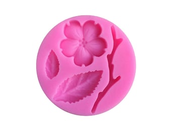 Molde de silicona para pastel 3D, flor de melocotón pequeña, forma de flor, pastel, Chocolate, caramelo, gelatina, molde de decoración de silicona, herramientas, decoración de Fondant, cupcake